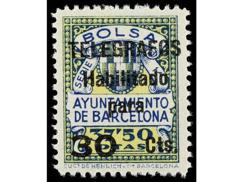 ** ESPAÑA: AYUNTAMIENTO DE BARCELONA. Ed. NE 1/6. TELÉGRAFOS