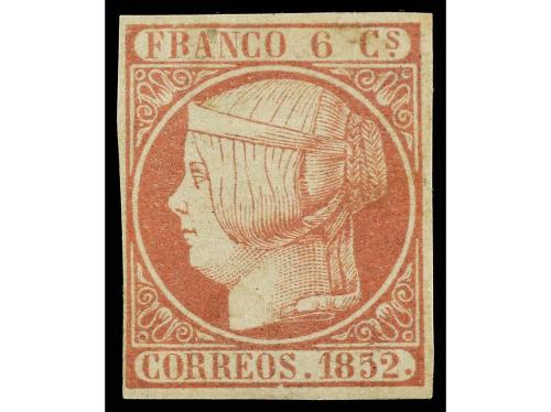 * ESPAÑA. Ed. 12. 6 cuartos rosa. Muy bonito ejemplar, márge