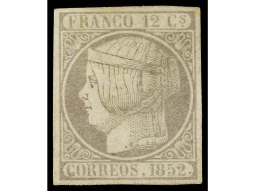 (*) ESPAÑA. Ed. 13. 12 cuartos gris. Muy bonito ejemplar. Ce
