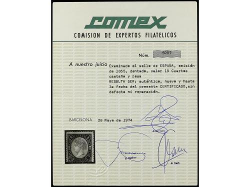 * ESPAÑA. Ed. 77. 19 cuartos castaño y rosa. Ejemplar de col