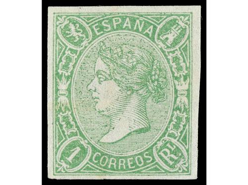 * ESPAÑA. Ed. 72. 1 real verde. Muy bonito ejemplar. Cat. 37