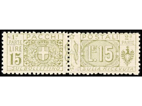 **/* ITALIA. Yv. 7/19. 1914-22. PAQUETES POSTALES. Serie com