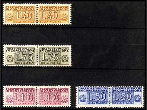 * ITALIA. Ed. 68/71. 1953. PAQUETES POSTALES. Serie completa