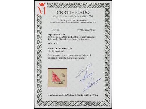 ✉ Δ ESPAÑA. ALFONSO XIII. PELÓN. Páginas de álbum con sellos