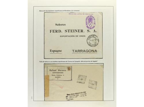 ESPAÑA GUERRA CIVIL. CENSURAS MILITARES. Colección especial