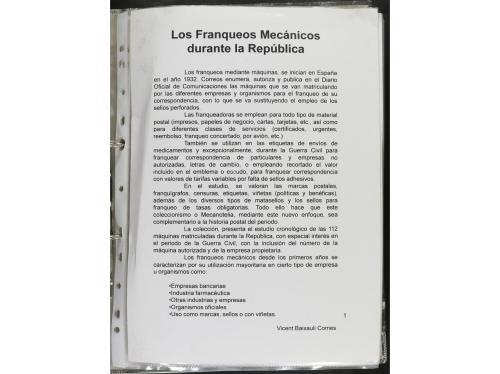 ✉ ESPAÑA. 1932-44. FRANQUEO MECÁNICO. Colección especializa