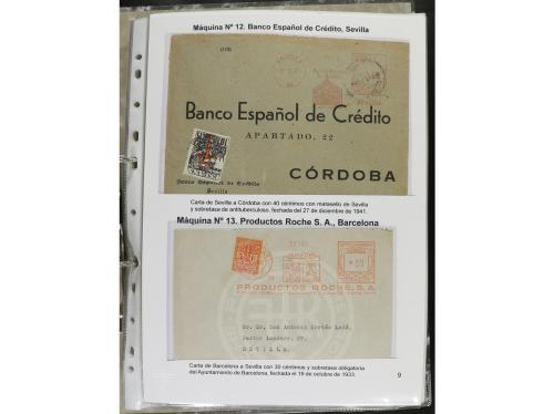 ✉ ESPAÑA. 1932-44. FRANQUEO MECÁNICO. Colección especializa