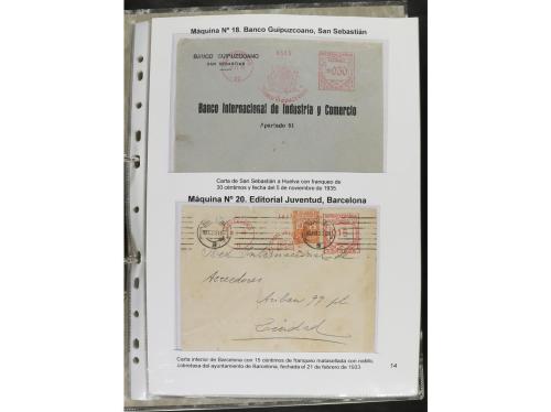 ✉ ESPAÑA. 1932-44. FRANQUEO MECÁNICO. Colección especializa