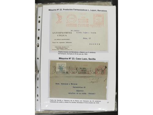 ✉ ESPAÑA. 1932-44. FRANQUEO MECÁNICO. Colección especializa
