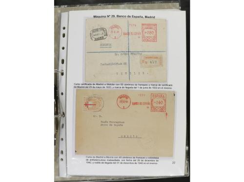 ✉ ESPAÑA. 1932-44. FRANQUEO MECÁNICO. Colección especializa