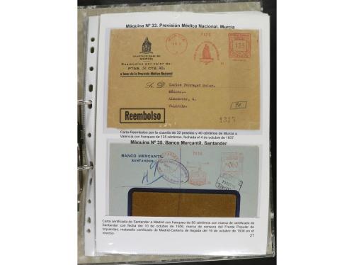 ✉ ESPAÑA. 1932-44. FRANQUEO MECÁNICO. Colección especializa