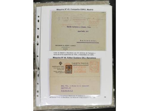 ✉ ESPAÑA. 1932-44. FRANQUEO MECÁNICO. Colección especializa