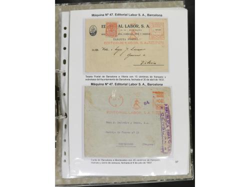 ✉ ESPAÑA. 1932-44. FRANQUEO MECÁNICO. Colección especializa