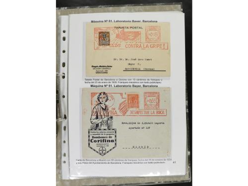 ✉ ESPAÑA. 1932-44. FRANQUEO MECÁNICO. Colección especializa