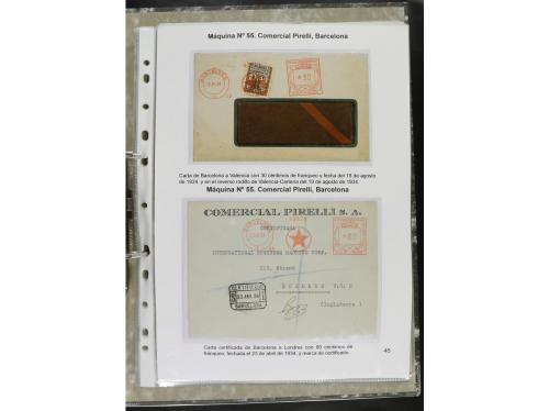 ✉ ESPAÑA. 1932-44. FRANQUEO MECÁNICO. Colección especializa