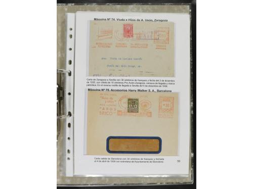 ✉ ESPAÑA. 1932-44. FRANQUEO MECÁNICO. Colección especializa