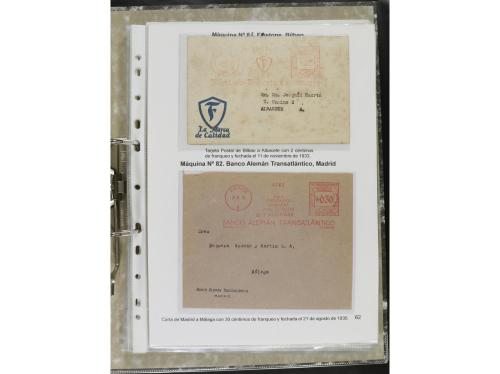 ✉ ESPAÑA. 1932-44. FRANQUEO MECÁNICO. Colección especializa