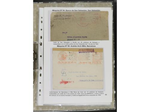 ✉ ESPAÑA. 1932-44. FRANQUEO MECÁNICO. Colección especializa