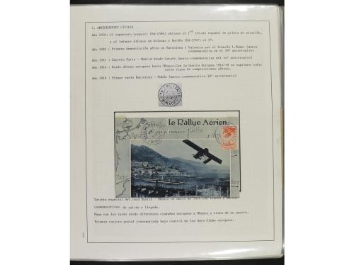 ° ✉ Δ ESPAÑA. 1914-1936. CORREO AÉREO. Colección en hojas d