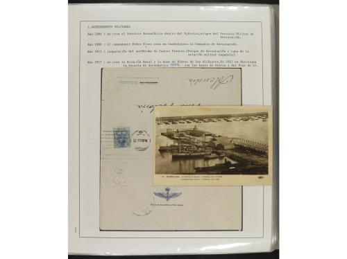 ° ✉ Δ ESPAÑA. 1914-1936. CORREO AÉREO. Colección en hojas d