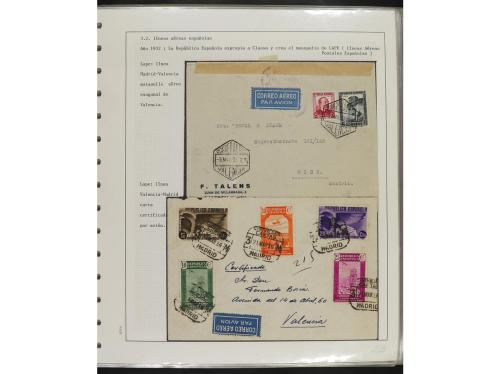 ° ✉ Δ ESPAÑA. 1914-1936. CORREO AÉREO. Colección en hojas d
