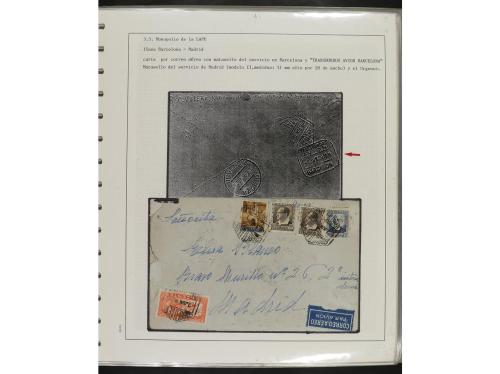 ° ✉ Δ ESPAÑA. 1914-1936. CORREO AÉREO. Colección en hojas d