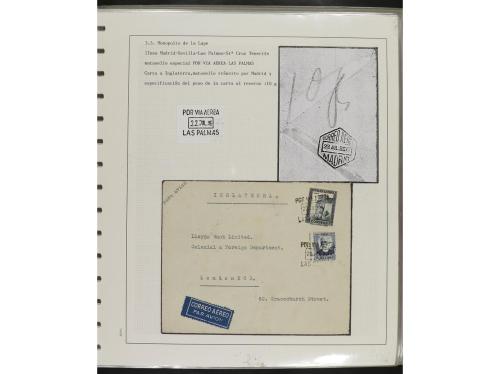 ° ✉ Δ ESPAÑA. 1914-1936. CORREO AÉREO. Colección en hojas d