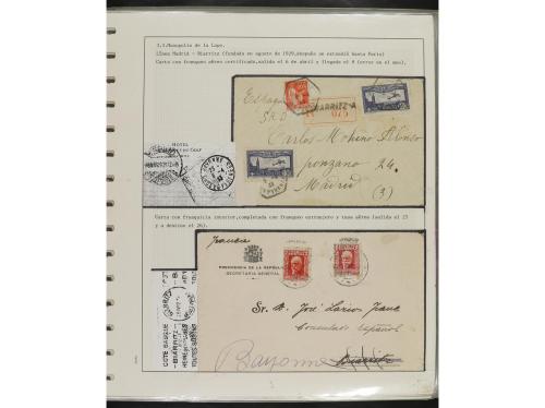 ° ✉ Δ ESPAÑA. 1914-1936. CORREO AÉREO. Colección en hojas d