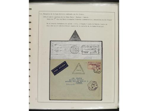 ° ✉ Δ ESPAÑA. 1914-1936. CORREO AÉREO. Colección en hojas d