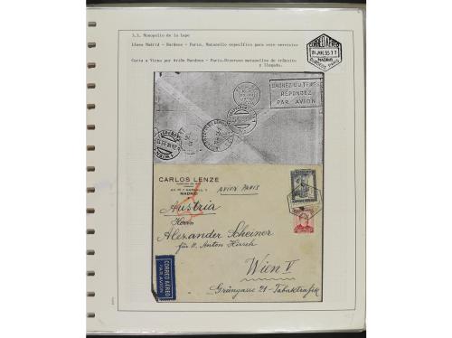 ° ✉ Δ ESPAÑA. 1914-1936. CORREO AÉREO. Colección en hojas d