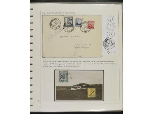 ° ✉ Δ ESPAÑA. 1914-1936. CORREO AÉREO. Colección en hojas d