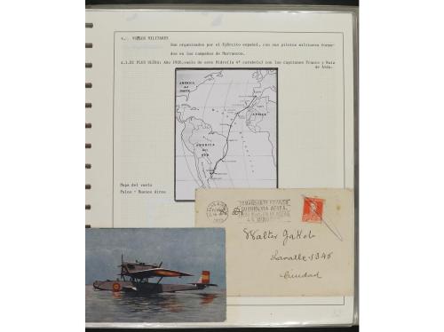 ° ✉ Δ ESPAÑA. 1914-1936. CORREO AÉREO. Colección en hojas d