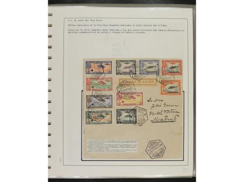 ° ✉ Δ ESPAÑA. 1914-1936. CORREO AÉREO. Colección en hojas d