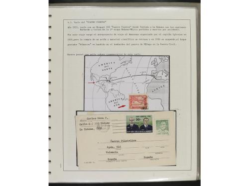 ° ✉ Δ ESPAÑA. 1914-1936. CORREO AÉREO. Colección en hojas d