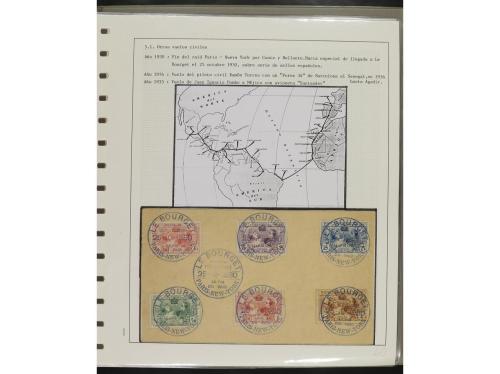 ° ✉ Δ ESPAÑA. 1914-1936. CORREO AÉREO. Colección en hojas d