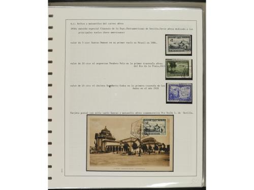 ° ✉ Δ ESPAÑA. 1914-1936. CORREO AÉREO. Colección en hojas d