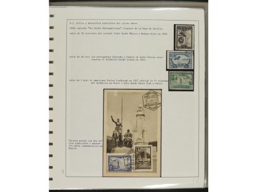 ° ✉ Δ ESPAÑA. 1914-1936. CORREO AÉREO. Colección en hojas d