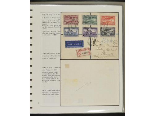 ° ✉ Δ ESPAÑA. 1914-1936. CORREO AÉREO. Colección en hojas d