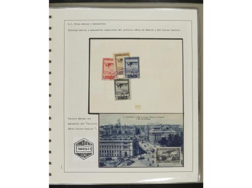 ° ✉ Δ ESPAÑA. 1914-1936. CORREO AÉREO. Colección en hojas d