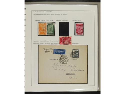 ° ✉ Δ ESPAÑA. 1914-1936. CORREO AÉREO. Colección en hojas d