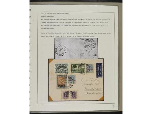 ° ✉ Δ ESPAÑA. 1914-1936. CORREO AÉREO. Colección en hojas d