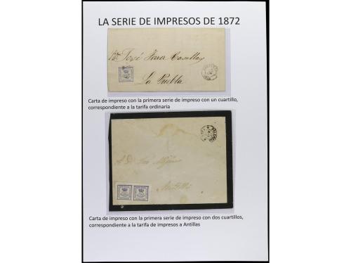 ESPAÑA. 1872-1900. En páginas de álbum del sello de 1/4 de 
