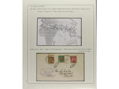 ✉ FILIPINAS. 1926-33. Conjunto de 7 vuelos realizados por lo