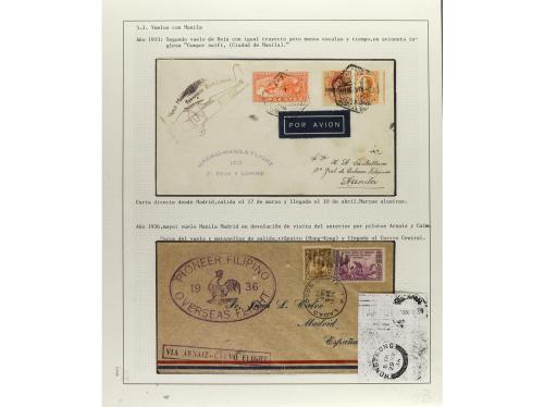 ✉ FILIPINAS. 1926-33. Conjunto de 7 vuelos realizados por lo