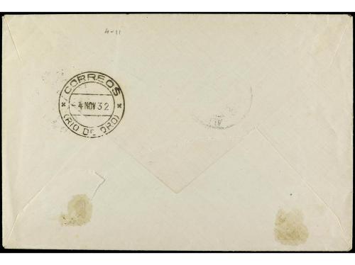 ✉ COLONIAS ESPAÑOLAS: RIO DE ORO. 1932. DEPORTADOS DE VILLAC