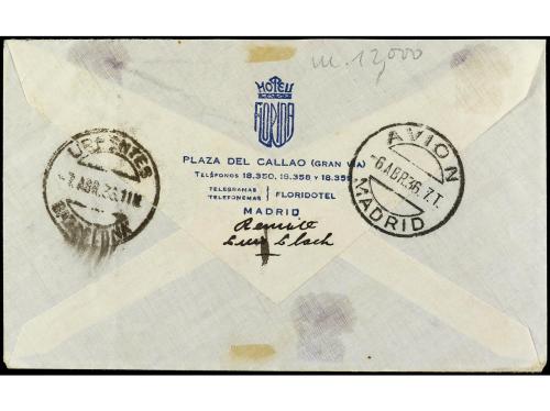 ✉ ESPAÑA. Ed. 727/28. 1936. MADRID a BARCELONA. Serie comple