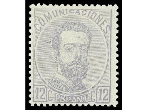 * ESPAÑA. Ed. 122. 12 céntimos gris. Muy buen ejemplar. 