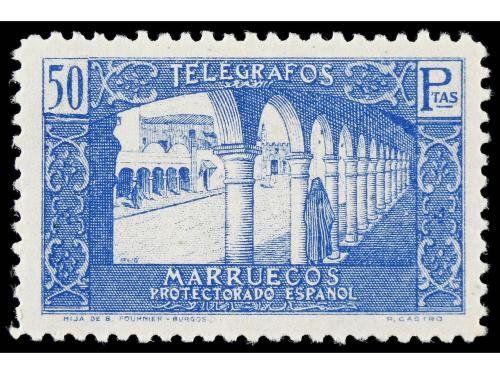 ** COLONIAS ESPAÑOLAS: MARRUECOS. Ed. 42/50. TELÉGRAFOS. SER