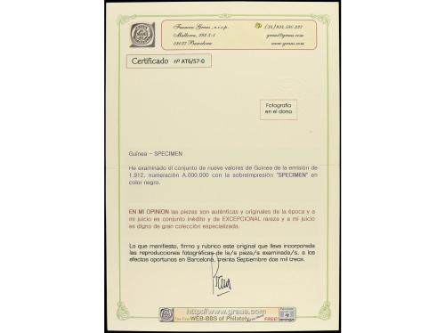 * COLONIAS ESPAÑOLAS: GUINEA. Ed. 85/7, 89/91 y 95/7. 9 valo