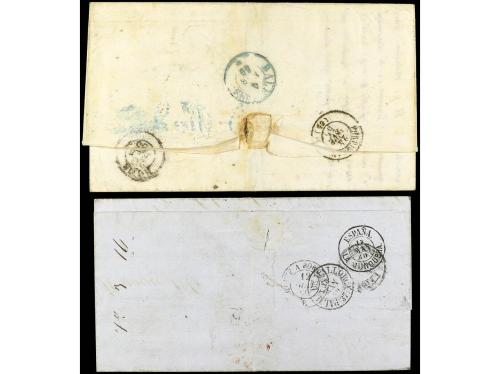 ✉ ITALIA ANTIGUOS ESTADOS: ESTADOS PONTIFICIOS. 1855-60. LOR